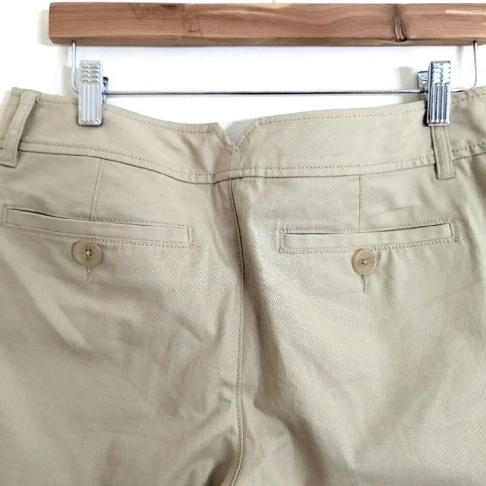 Banana Republic Martin‎ Wide Leg Pants Cotton Stretch Tan Size 6S